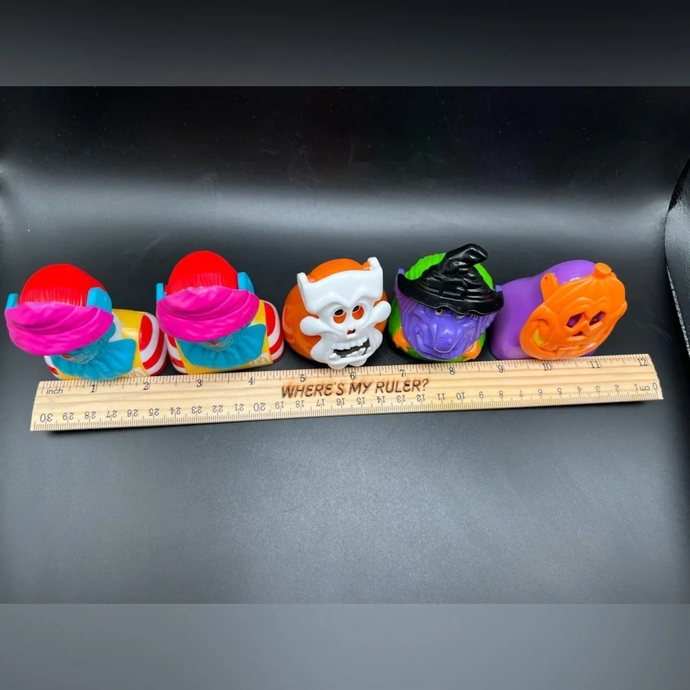 1998 McDonalds Happy Meal Halloween Candy Dispensers Lot of 5